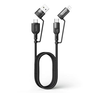 کابل تبدیل USB-C/USB به لایتنینگ/USB-C مک دودو مدل Multifunctional PD 60w طول 1.2 متر