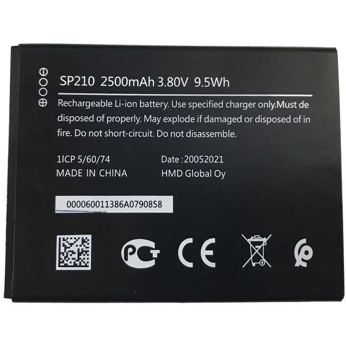 باتری موبایل مدل SP210 ظرفیت 2500 میلی آمپر ساعت مناسب برای گوشی موبایل نوکیا c1