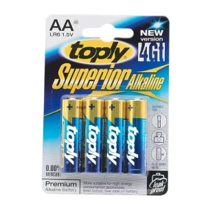 باتری قلمی تاپلی مدل Superior Alkaline بسته چهار عددی